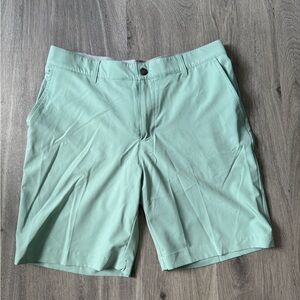 adidas Light Green Men's Flat Front Shorts
